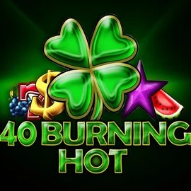 Official Slots logo: 40 Burning Hot by Amusnet Interactive at Betcave Casino
