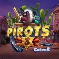 Official Slots logo: Pirots 3 by ELK Studios at Betcave Casino